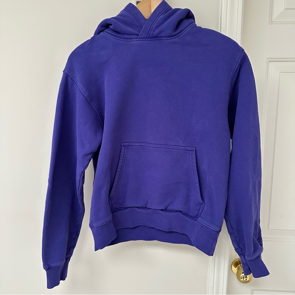 TNA perfect fit Cozy Fleece hoodie in Rich Purple Xs